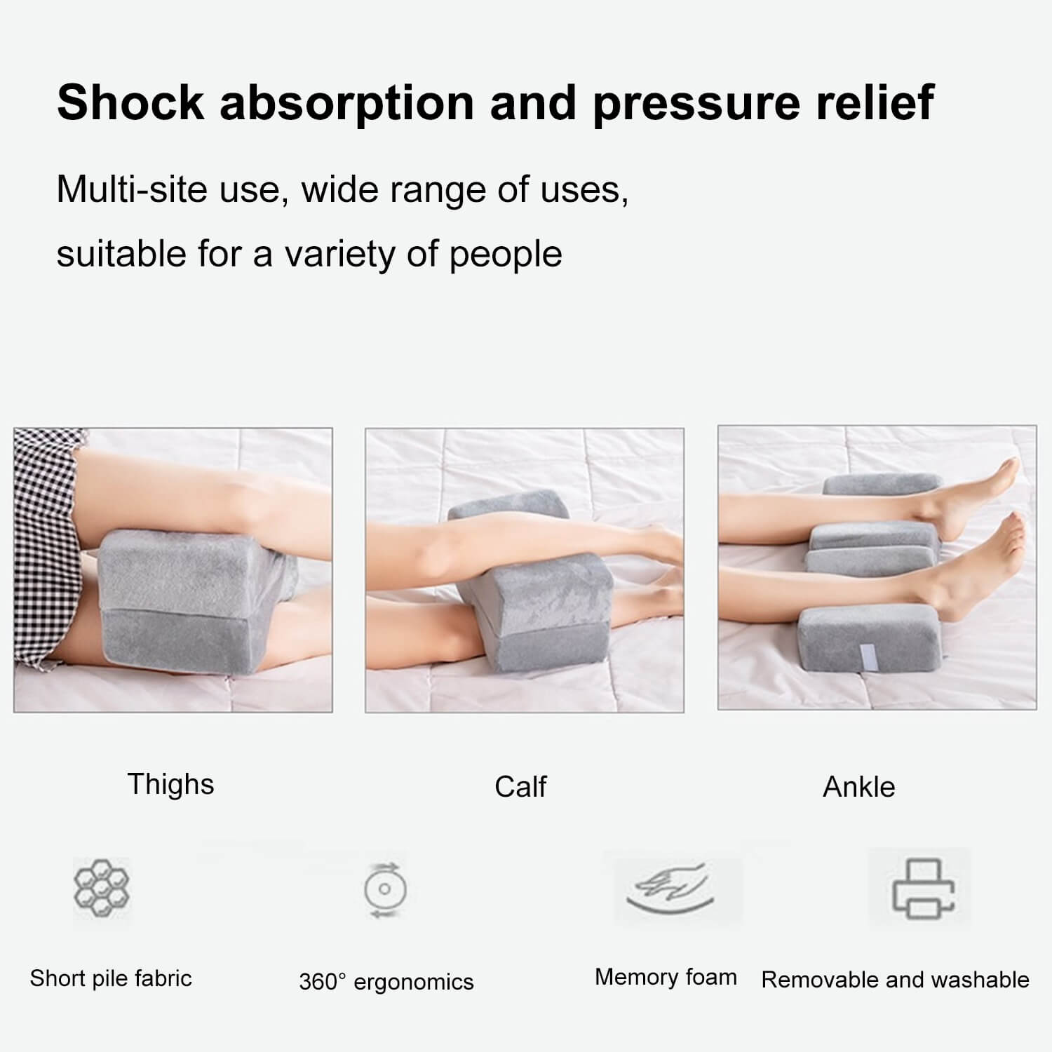 Adjustable Leg & knee support pillow for bedsore, Knee Pillow with Washable & Breathable Cover - Image 5